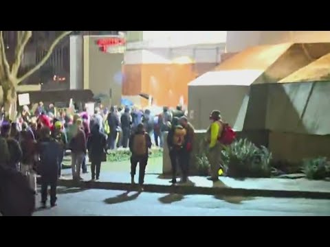 Hundreds gather outside Portland ICE facility Sunday