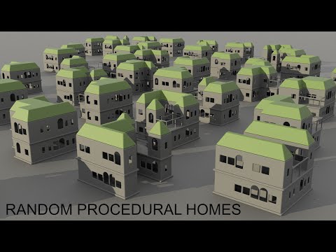 Randomly generated procedural homes in Houdini tutorial