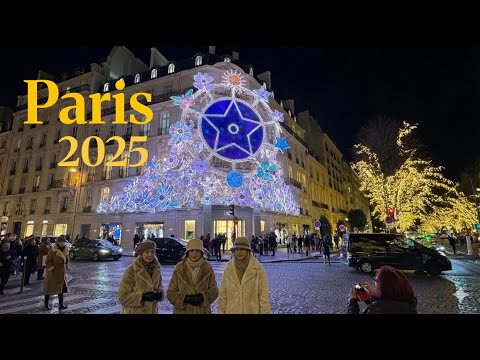 🎄 Champs-Élysées Christmas Lights in Stunning 4K | Paris by Night 🇫🇷