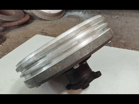 A complete clutch for a mini tractor made from a brake drum