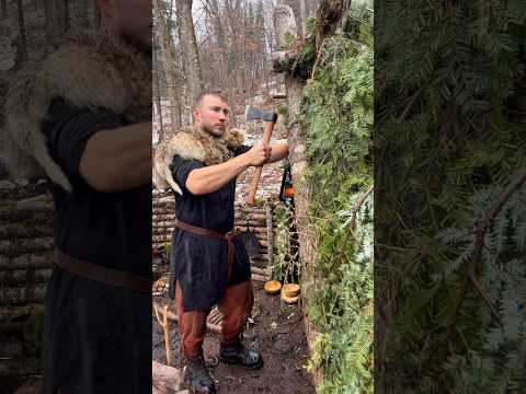 Man Builds Off Grid Shelter in 100 Hours 💀