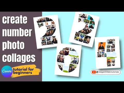 How to create Canva Number Photo Collage Canva Letter Photo collage, Multiple frames Canva Tutorial