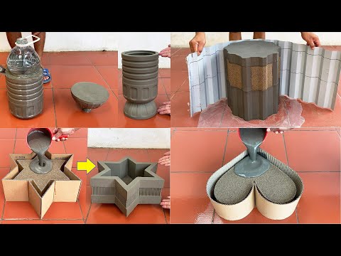 The most outstanding plant pot ideas for the garden - It's easy to make cement plant pots at home