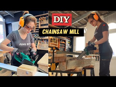 DIY Chainsaw Mill Guide Jig | Mini chainsaw Mill