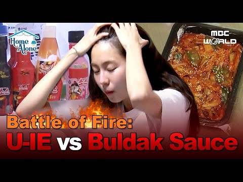 [Sub] U-ie’s Tongue Is Fireproof?! 🌶️ K-pop Idol vs Buldak #ILIVEALONE