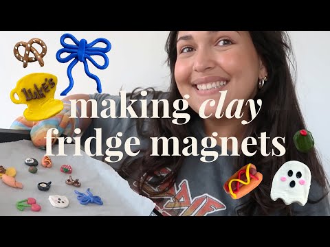 diy polymer clay fridge magnets ❤️‍🔥 easy crafts & clay magnet tutorial