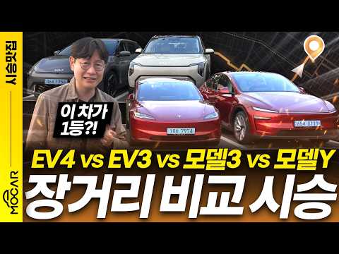 Tesla vs. Kia: Long-distance test drive comparison of four electric vehicles! There's a crazy car...