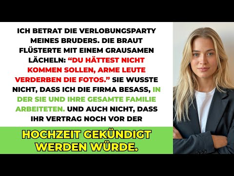 Bei Der Verlobung Meines Bruders Wurde Ich Verspottet, Dann Zeigte Ich, Dass Ich Die Firma Besitze.