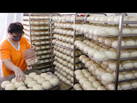 Chinese Steamed Pork Bun & Cabbage Bun Mass Production / 三星蔥肉包, 高麗菜包 - Taiwan Street Food