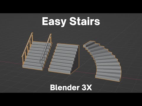 blender 3.4 easy stairs modeling tutorial