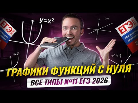Все типы 11 задания: ГРАФИКИ функций с нуля до ЕГЭ 2026 | Математика ЕГЭ профиль | Умскул