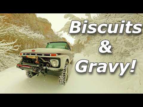 1966 Ford 4 X 4 Short Box Joy Ride Day Trip to Test a Firebox Hex Camping Stove Reflector Oven Idea!