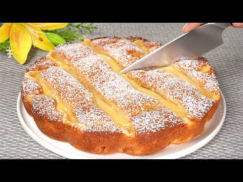 An apple pie with cream that melts in your mouth! Simple and delicious