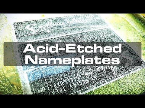 Acid Etching Aluminum for Custom Nameplates
