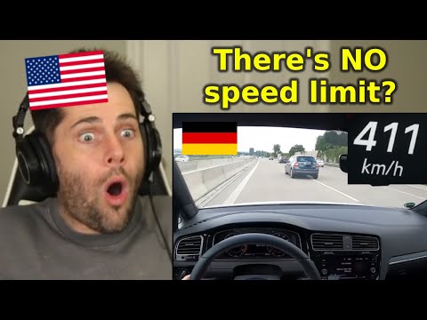 American Reacts to German Autobahn (Insane Clips)