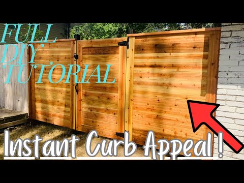 DIY Horizontal Cedar Fence with Gate: Step-by-Step Full Tutorial