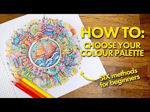 6 WAYS to Choose a COLOUR PALETTE for Adult Colouring Pages 🎨✨