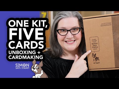 Unboxing the January 2026 Card Kit from @Simon Says Stamp and making FIVE Cards!