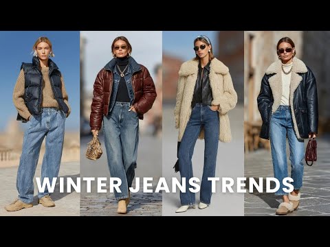 ❄️✨ 2025 Winter Jeans Trends You’ll Love 💙 Blazer, Puffer, Shearling & Fur Outfits