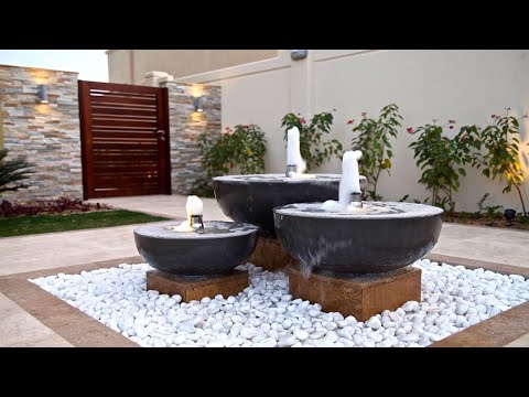 BACKYARD WATER FOUNTAIN DESIGN IDEAS | BEAUTIFUL GARDEN LANDSCAPE DECOR WITH OUTDOOR WATER FEATURE