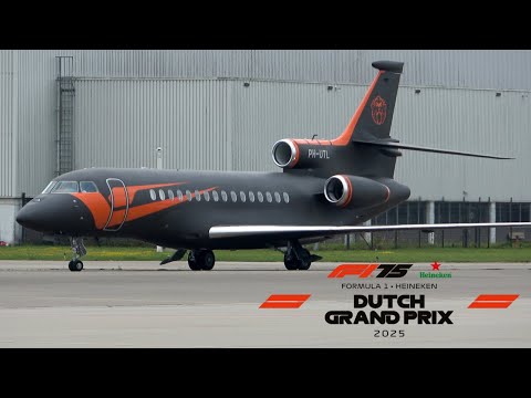 Max Verstappen And Many More F1 Drivers Arriving in Private Jets For The 2025 Dutch GP (4K)
