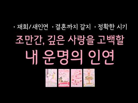 타로 | 조만간 깊은 사랑을 고백해올 운명의 인연을 알려드릴게요. | 궁합 | 관계흐름 | 뉴페 or 구페