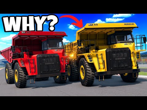 We Raced Dump Trucks on a Real Racetrack… It Was a Disaster (BeamNG Drive)