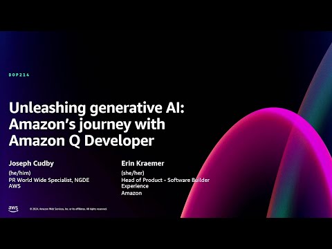 AWS re:Invent 2024 - Unleashing generative AI: Amazon’s journey with Amazon Q Developer (DOP214)