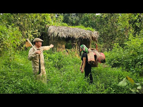 The kind farmer took the girl to an abandoned house in the garden to stay temporarily.