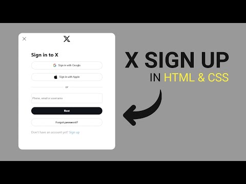 How To Create an X (Twitter) Register Page Using HTML & CSS