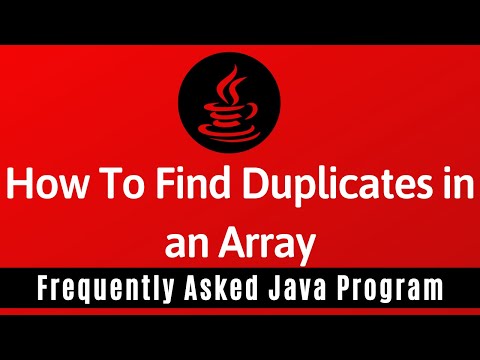 Frequently Asked Java Program 19: How To Find Duplicate Elements in Array