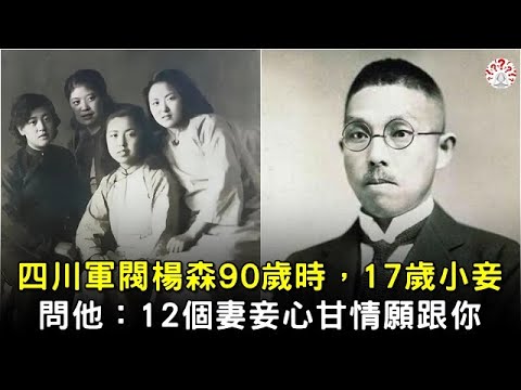 四川軍閥楊森90歲時，17歲小妾問他：12個妻妾幾人是心甘情願跟你... #中國歷史 #中國歷史人物 #中國歷史解密 #中國古墓 #歷史萬花鏡