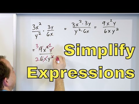 01 - Simplify Expressions w/ Exponents in Algebra (Quotients of Monomials) - Part 1