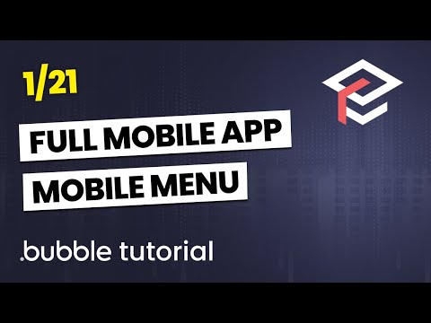 Build a Mobile Fitness App with Bubble.io - Pt 1 Mobile Menu Tutorial
