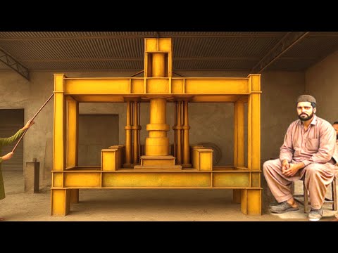 Unbelievable Transformation! Scrap Iron Built into a Fully Working Press – Pakistani Workshop