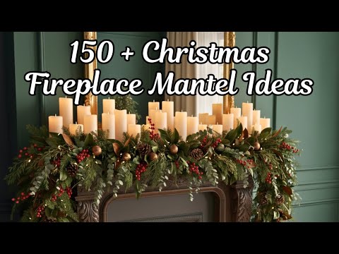 How to Decorate a Fireplace Mantel for Christmas - 150 + Christmas Fireplace Mantel Ideas