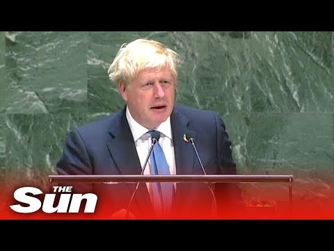 Boris Johnson's speech on Brexit, AI robots and chicken at the UN