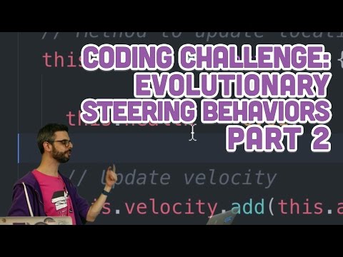 Coding Challenge #69: Evolutionary Steering Behaviors - Part 2