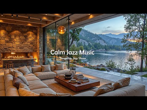 Calm Jazz Background Music For Romantic Evening | Gentle Jazz Melody With Nature Therapy To Relaxing