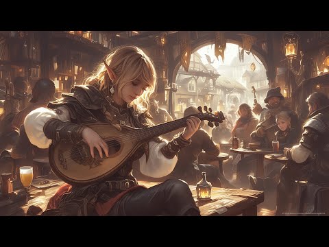 Relaxing Medieval Music - Deep Sleep Music, Bard/Tavern Ambience, Fantasy Medieval Market