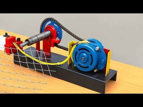 DIY Simple Fence Wire Netting Machine from a Washing Machine Motor | Genius Inventions & DIY Tools