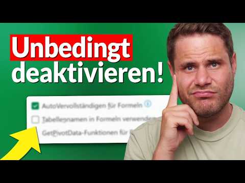 Excel Optionen, die du HEUTE abschalten solltest