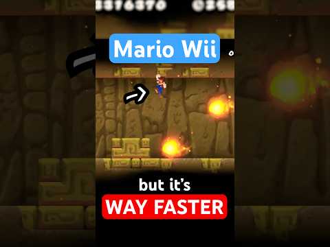 Mario Wii but it's WAY FASTER #gaming #mario #nintendo #redfalcon