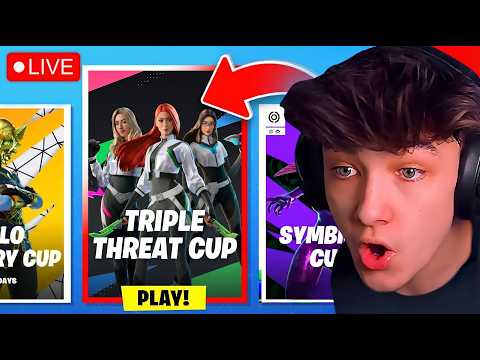 ๐ดLIVE! - TRIO TOURNAMENT in FORTNITE! (New Free Skins!)