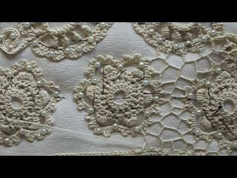 Sewing mesh. Irish lace. Sleeve blouse.