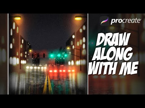 City Night Lights - Procreate tutorial #126
