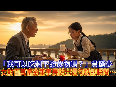 「我可以吃剩下的食物嗎？」當貧窮少女對孤單的百萬富翁董事長說出這句話的瞬間……