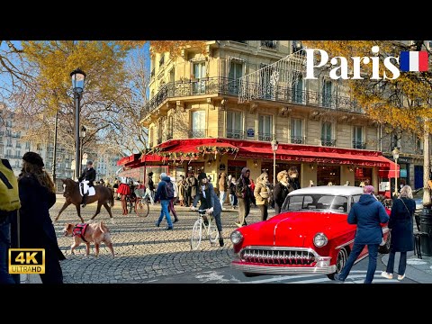 26 December 2025 PARIS 🇫🇷 FRANCE 4K HDR WALK STREET WALK IN PARIS CROWD BEAUTIFUL STREET WALK