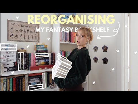 reorganise my bookshelves with me 📖🧚