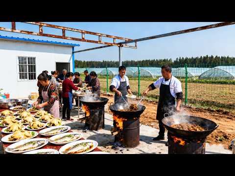 A rural wedding in China: a grand feast prepared for 1,000 villagers! 20 dishes for $50!